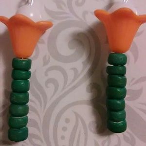 Orànge Flower Earrings